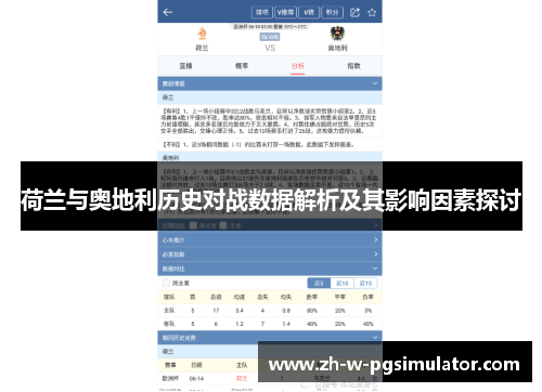 荷兰与奥地利历史对战数据解析及其影响因素探讨 荷兰与奥地利历史对战数据解析及其影响因素探讨