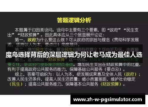 魔鸟选择背后的深层逻辑为何让老马成为最佳人选